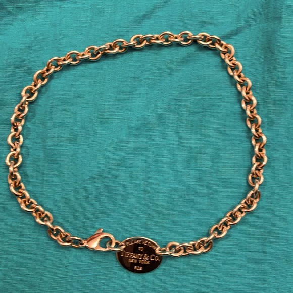Tiffany & Co. Jewelry - Tiffany & Co. Oval Silver Tag Choker Sterling Silver